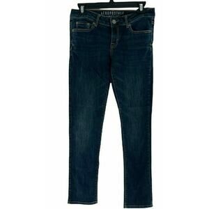 Aeropostale Women's Blue Dark Wash Regular Straight Leg Denim Jeans Size 2 Short